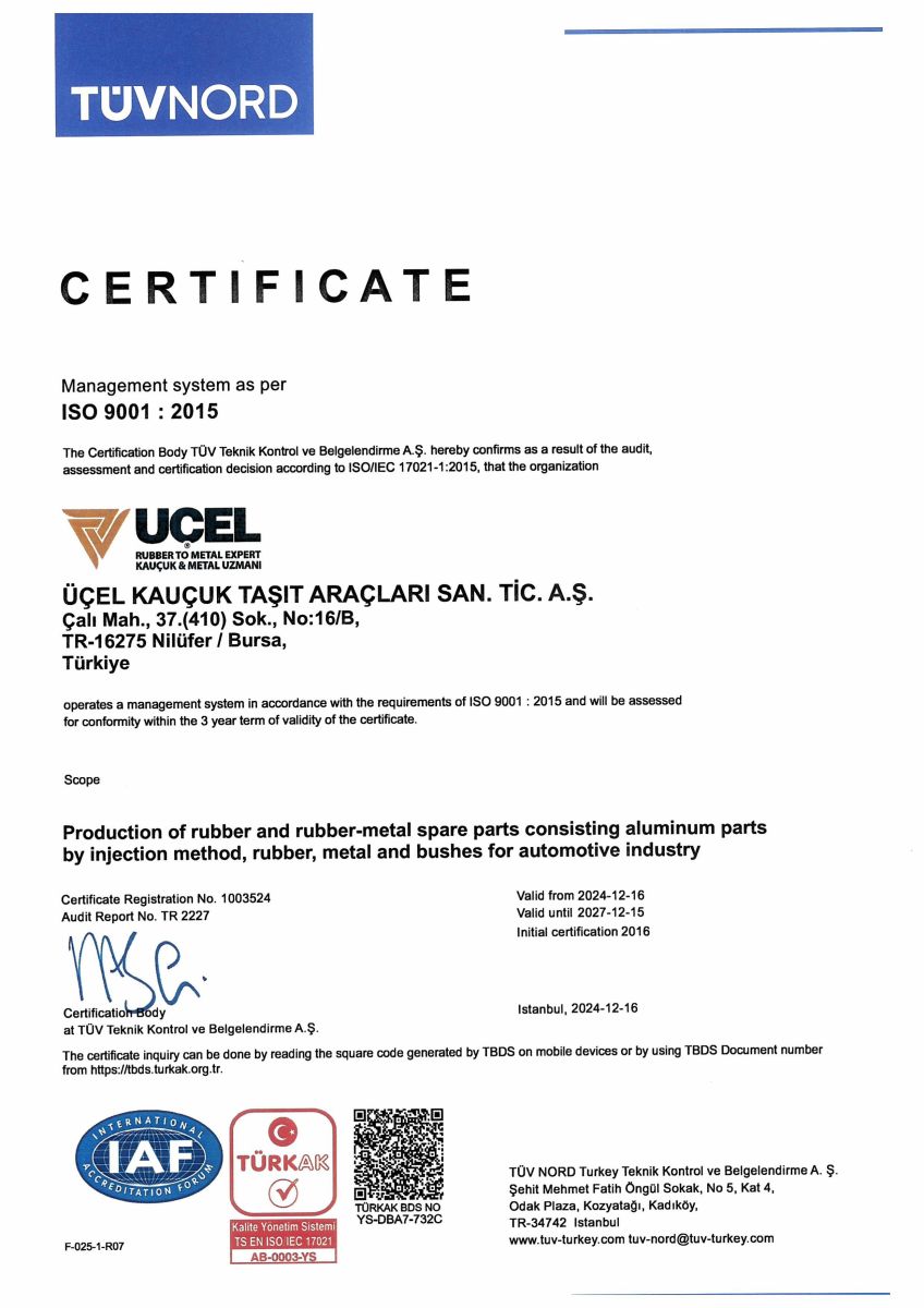 ISO 9001 Certificate